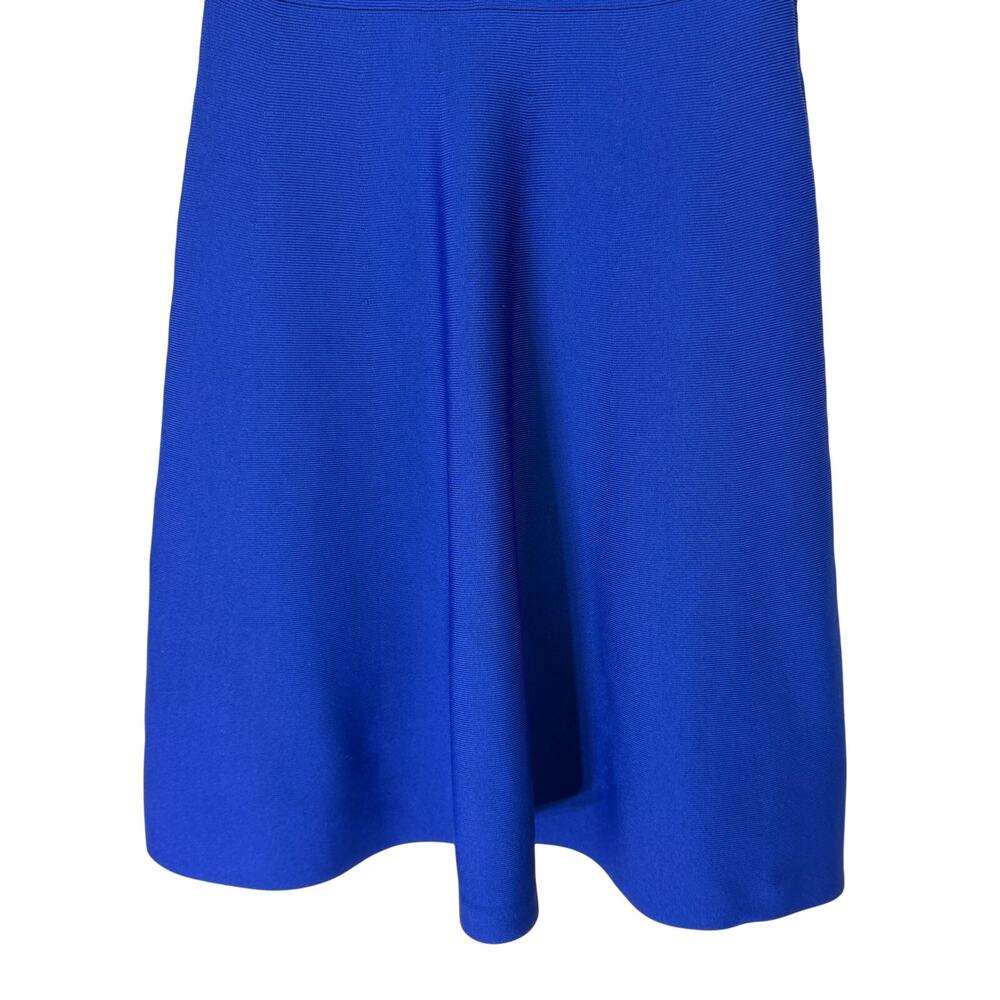 BCBGMaxazria Orient Blue Kamara Short Sleeve Fit & Flare Short Dress Size XXS - Picture 3 of 9